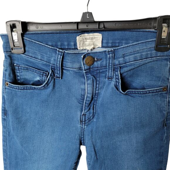 Current Elliott Dark Wash Indigo High Rise USA Made Ankle Skinny Jeans Size 26 - Picture 4 of 13